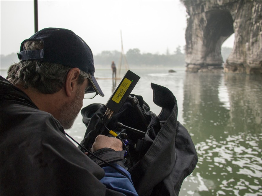 Production support crew on a China shoot