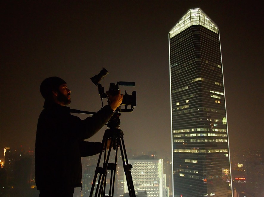 Filming locations and city views in China